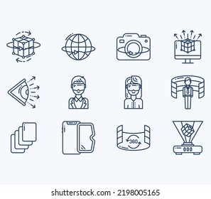 Virtual Reality Icon Set, Vr Technology Vector