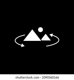 virtual reality icon. Silhouette virtual reality vector icon for web design isolated on black background