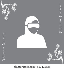 virtual reality icon. Special Forces. ninja icon. futuristic man. future technologies