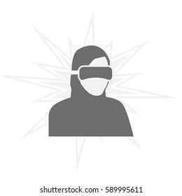 virtual reality icon. Special Forces. ninja icon. futuristic man. future technologies