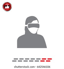 virtual reality icon. Special Forces. ninja icon. futuristic man. future technologies