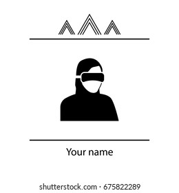 virtual reality icon. Special Forces. ninja icon. futuristic man. future technologies