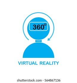 Virtual reality icon and symbol, vector illustration