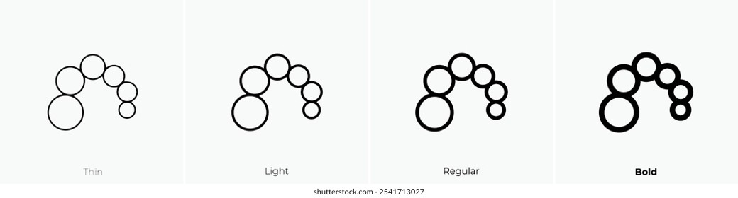 virtual reality icon. Thin, Light Regular And Bold style design isolated on white background