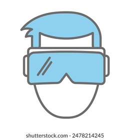 Virtual Reality Icon Vector Design Template