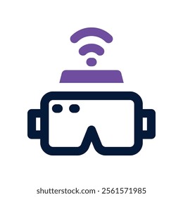 virtual reality icon. vector dual tone icon for your website, mobile, presentation, and logo design.