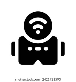 virtual reality icon. vector glyph icon for your website, mobile, presentation, and logo design.