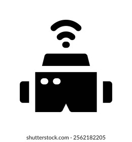 virtual reality icon. vector glyph icon for your website, mobile, presentation, and logo design.