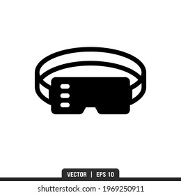 Vector de icono de Realidad Virtual, plantilla de logotipo de ilustración en estilo de moda. Idóneo para muchos fines.