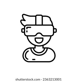 Virtual Reality Symbol in Vektorgrafik. Illustration