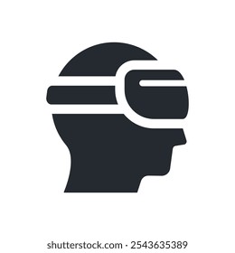 Symbol für virtuelle Realität. Vektorgrafik.