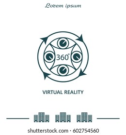 virtual reality icon. vector illustration