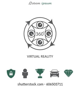 virtual reality icon. vector illustration