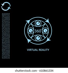 virtual reality icon. vector illustration