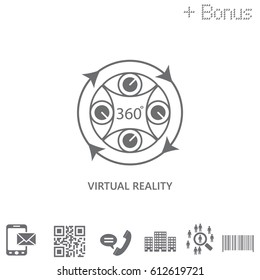 virtual reality icon. vector illustration