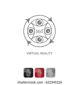 virtual reality icon. vector illustration