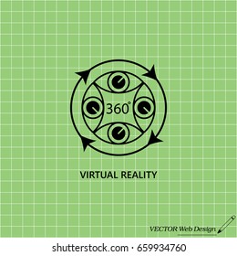 virtual reality icon. vector illustration