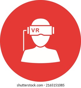 Virtual Reality icon vector image. Can also be used for Artificial Intelligence. Suitable for mobile apps, web apps and print media.