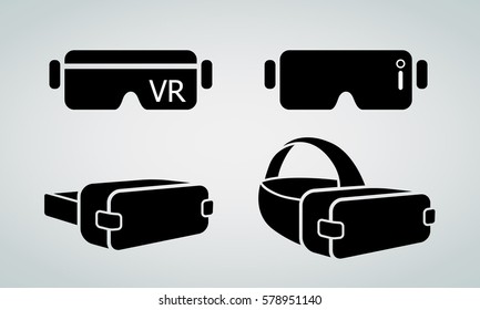 Virtual reality icon, VR