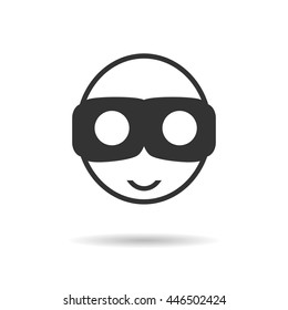 Virtual  Reality Icon -  VR silhouette vector