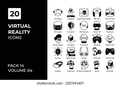 Colección de iconos de Realidad virtual. Establecer la línea vectorial con elementos para conceptos móviles y aplicaciones web. Colección de iconos modernos.