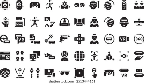 Virtual reality icons High-Quality Vector Icons Collection with Editable Stroke. Ideal for Professional and Creative Projects.