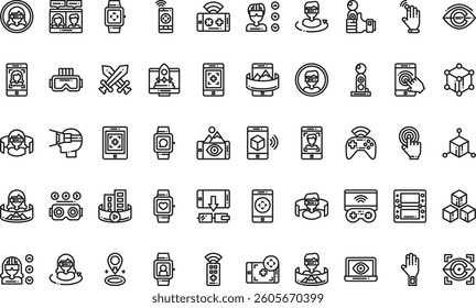 Virtual reality icons High-Quality Vector Icons Collection with Editable Stroke. Ideal for Professional and Creative Projects