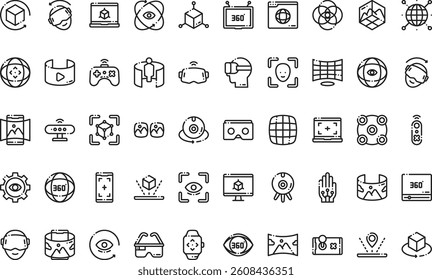Virtual reality icons High-Quality Vector Icons Collection with Editable Stroke. Ideal for Professional and Creative Projects