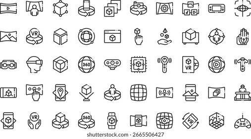 Virtual reality icons High-Quality Vector Icons Collection with Editable Stroke. Ideal for Professional and Creative Projects