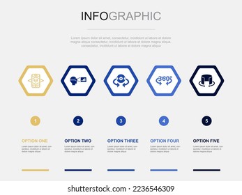 virtual reality icons Infographic design template. Creative concept with 5 options