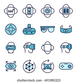 Virtual Reality Icons Set