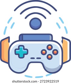 Virtual Reality Icons Set for VR Technology, Immersive Experience, Metaverse, Gaming and Interactive Digital Design