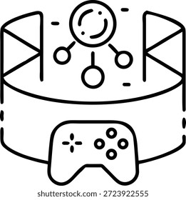 Virtual Reality Icons Set for VR Technology, Immersive Experience, Metaverse, Gaming and Interactive Digital Design