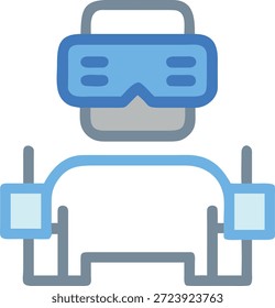 Conjunto de iconos de realidad virtual para Tecnología de realidad virtual, experiencia inmersiva, metaverso, juegos y diseño digital interactivo