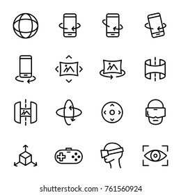 Virtual Reality Icons Set. Web Icon Of Virtual Reality