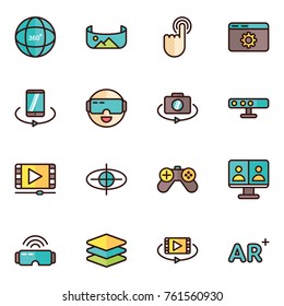 Virtual Reality Icons Set. Web Icon Of Virtual Reality