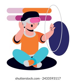 virtual reality innovation illustration vector