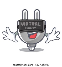 Virtual reality isolated power plug in the mascot