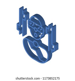 Virtual reality isometric left top view 3D icon