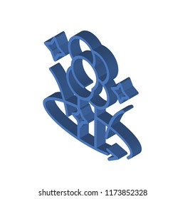 Virtual reality isometric left top view 3D icon