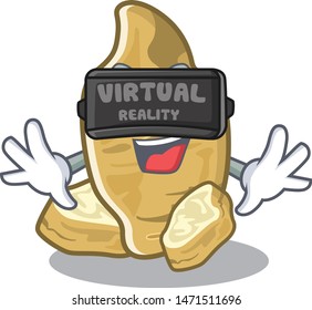 Virtual reality jerusalem artichoke isolated in the cartoon