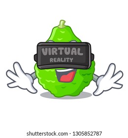 Virtual reality kaffir lime in the character shape