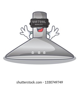 Virtual reality kitchen hood isolated with the cartoon