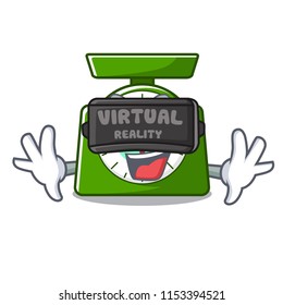 Virtual reality kitchen scale mascot cartoon