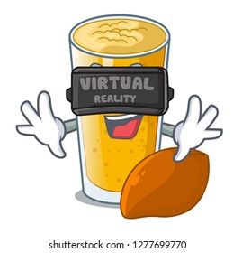 Virtual reality lassi mango on the mascot table