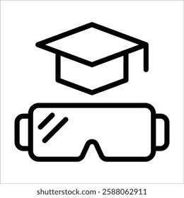 Virtual Reality Learning Icon Element For Design