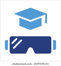 Virtual Reality Learning Icon Element For Design