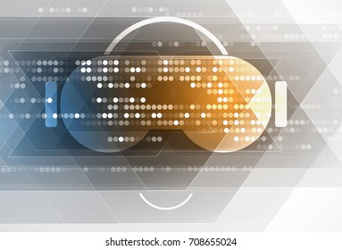 virtual reality in life future technology abstract background