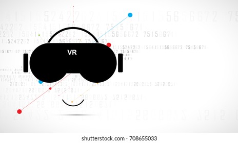 virtual reality in life future technology abstract background