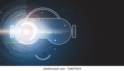 virtual reality in life future technology background